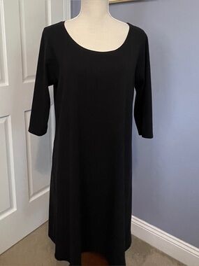 Blue Canoe Organic Classic Black Scoop Neck A-Line Dress size XL